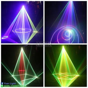 1.5 W RGB 6IN1 Animație Laser DJ Disco Strobe Lumina Petrecere Etapă Efect de Iluminat de Control Vocal Proiector Lumina Pentru ringul de Dans