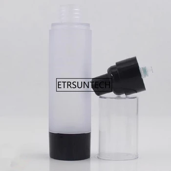 50ML mată de Călătorie Reîncărcabile Cosmetice Airless Sticle de Plastic Tratament Pompa Lotiune de Containere cu Negru F1526