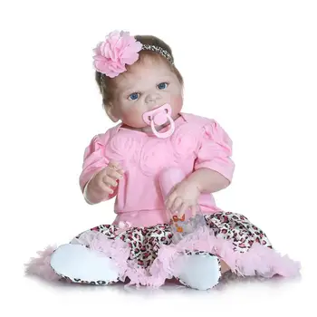 57cm Renăscut Păpuși Realiste Copii Jucarii copilul Nou-născut Baby Doll Brinquedos Fată Roz Copii Boneca Film Mama Fotografie de Formare elemente de Recuzită