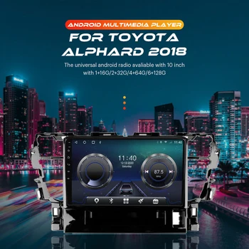 AKAMATE Mașină Player Multimedia 2 Din Radio Auto Pentru Toyota Alphard 2018 CarPlay Auto Radio Bluetooth Navigare