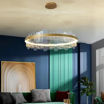 Atmosfera Nordic moda rotund candelabru de iluminat moderne de lux, sala de mese, living candelabru design creativ acrilice lampa