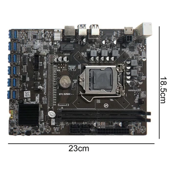 B250C Miniere Placa de baza cu G3920 CPU+1XDDR4 8G 2133 mhz RAM+Cablu SATA+Cablu de Switch 12XPCIE să USB3.0 Slot Pentru Card De Bord