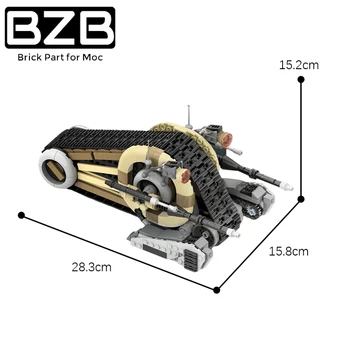 BZB MOC Spațiu Războaie Seria NR-N99 Melc Rezervor Blocuri Kit Batatorit de Atac la Sol a Vehiculului Carul Caramida Model de Copil Jucărie Cadou
