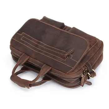 De înaltă calitate crazy horse piele servieta de afaceri retro din piele avocat geanta laptop umăr saci de messenger