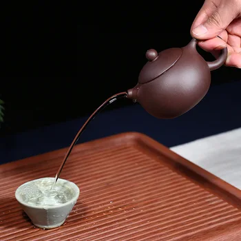 En-gros ceainic yixing dezbrăcat de minereu de lut violet sunt recomandate de pură manual xi shi fierbător mingea gaura un proxy
