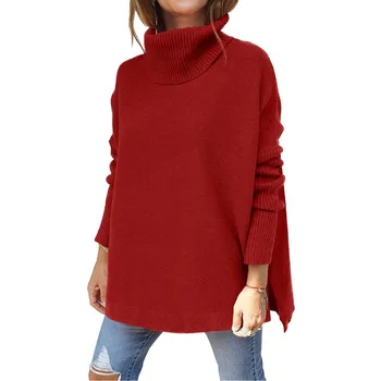 Femei Vrac Pulover Guler Mediu-Lung Bat Sleeve Cardigan Pentru Femei de Toamna Femei cu Maneci Lungi Tricot Top
