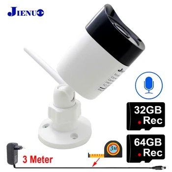 JIENUO 64G Camera Ip Wifi HD 1080P 720P Audio de Securitate CCTV de Supraveghere Waterproof Viziune de Noapte în Infraroșu fără Fir de Domiciliu Camera