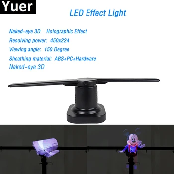 Led Fan 3D Efect de Lumină LED-uri Player Portabil Holografice 3D Display Ventilator Proiector Pentru Hoteluri dj disco bar de metrou mall publicitate