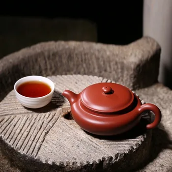 Minereu Zhu noroi Dahongpao mare plat antic ceainic Yixing Zisha 260cc autentice, lucrate manual ceainic en-gros