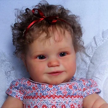 NPK 60CM Terminat Renăscut Păpuși Reborn Maddie Fată Copilul de Mână de Vopsea Papusa cu Geneza Vopsea 3D de Înaltă Calitate, Piele