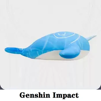 Pre-Vânzare: Înghițire Sky Whale Joc Genshin Impact Cosplay DIY Pernă de Pluș Proiect Anime Desene animate Papusa Jucării pentru Copii Cadou de Vacanță