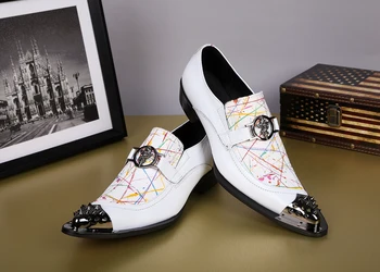 Stil Italian de Lux Barbati Pantofi Balerini Moda a Subliniat Toe din Piele Pantofi Rochie Om de Partid de Nunta Pantofi Oxford, de Mari Dimensiuni US6-12!