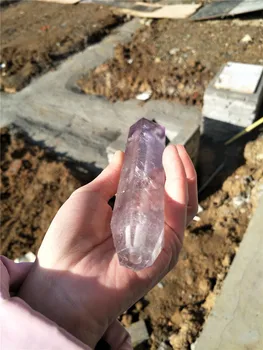 Superba mare cristal de ametist fumat țeavă de 15-17cm violet ametist cuart conducte puncte bagheta pentru cadou special