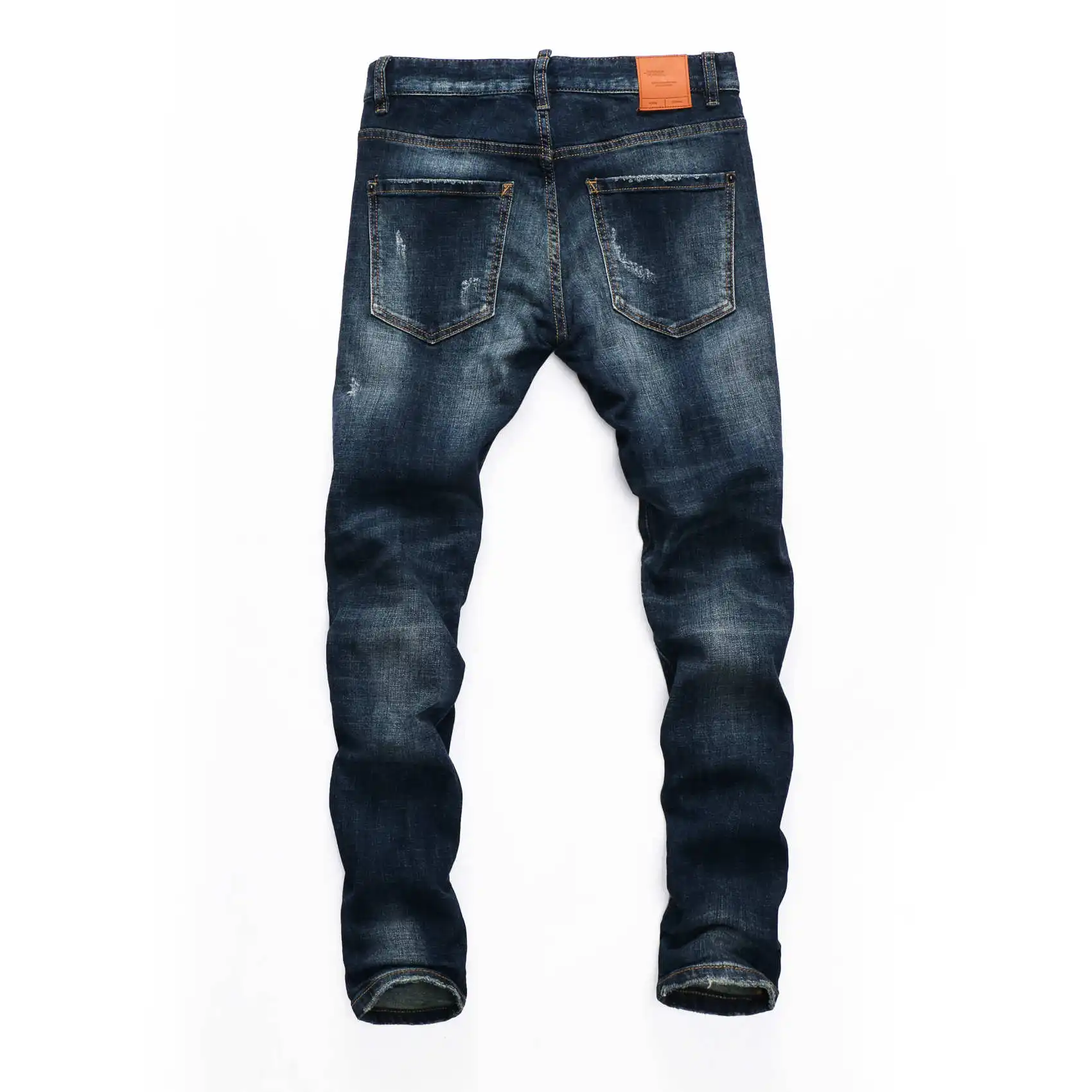 Dsq blugi de brand European dsq blugi, pantaloni Barbati Slim blugi denim pantaloni butonul albastru gaura Creion Pantaloni jeans pentru bărbați