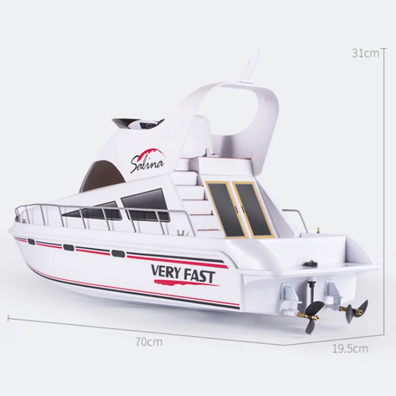 Super Mari de 70CM Electric Barca Control de la Distanță Modelul de 150 de milioane de 30KM/H de Mare Viteză de Curse de Simulare Royal Yacht Copii Barca RC Model de Jucărie