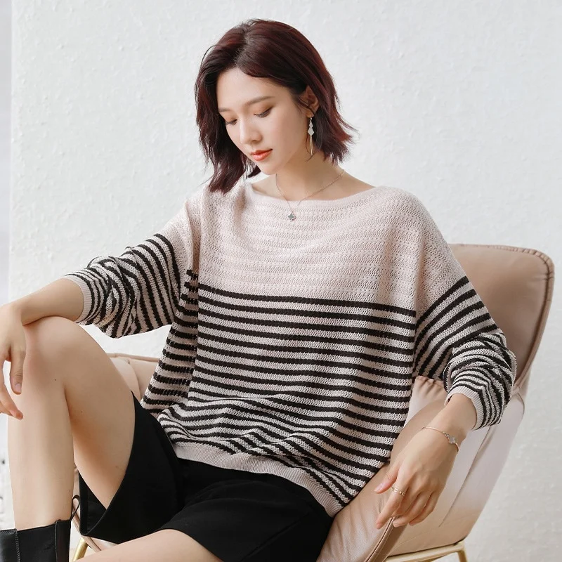 Amestec de lână pulover de culoare bloc pulover femei toamna și iarna vrac coreean pulover tricot vânt leneș sus