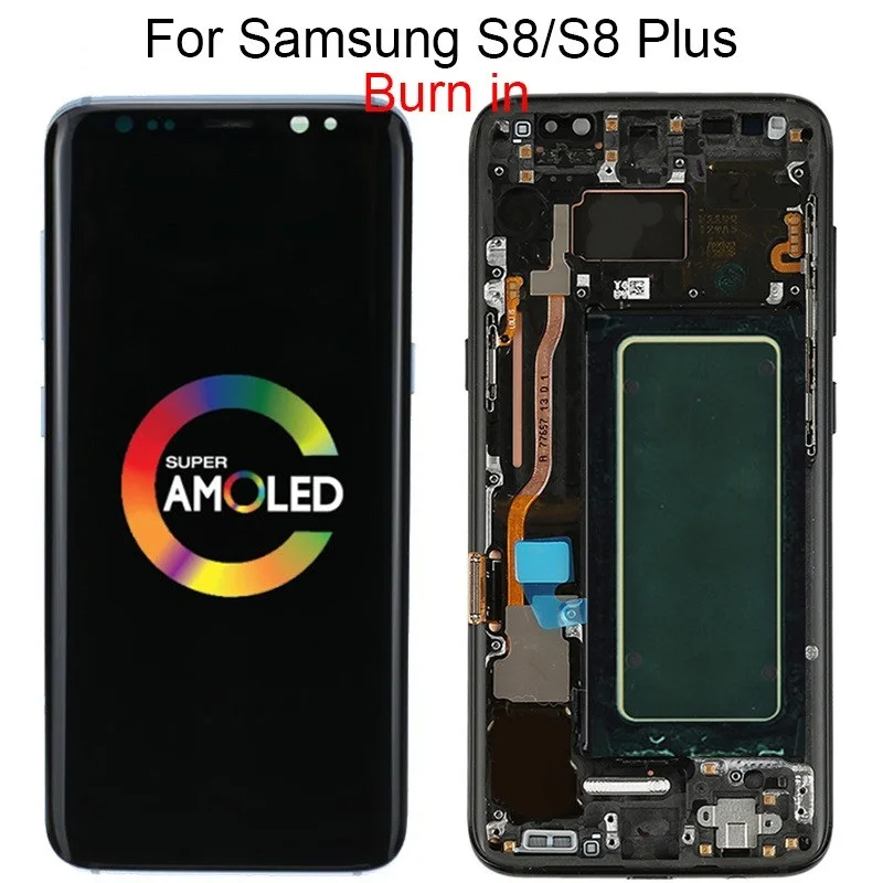2022 HSYK Perfect Original Pentru Samsung Galaxy S8 LCD Cu Rama Super Amoled G950F G950U Ecran Tactil S8 Plus G955F G955U Touch