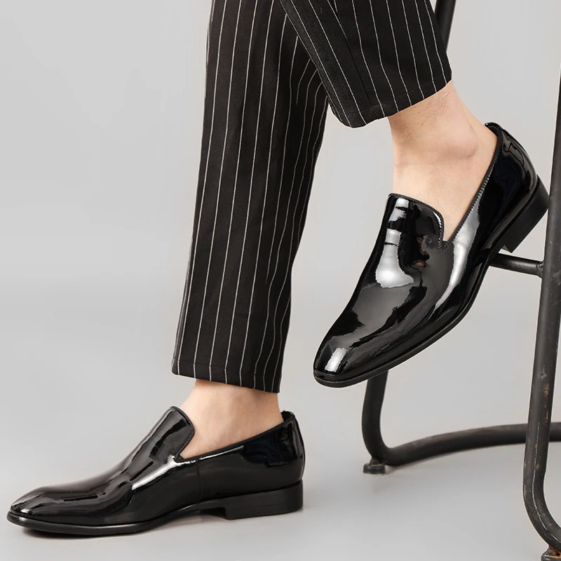 Moda Negru De Afaceri Rochie Pantofi Piele Pantofi De Nunta Mens Sociale Pantofi